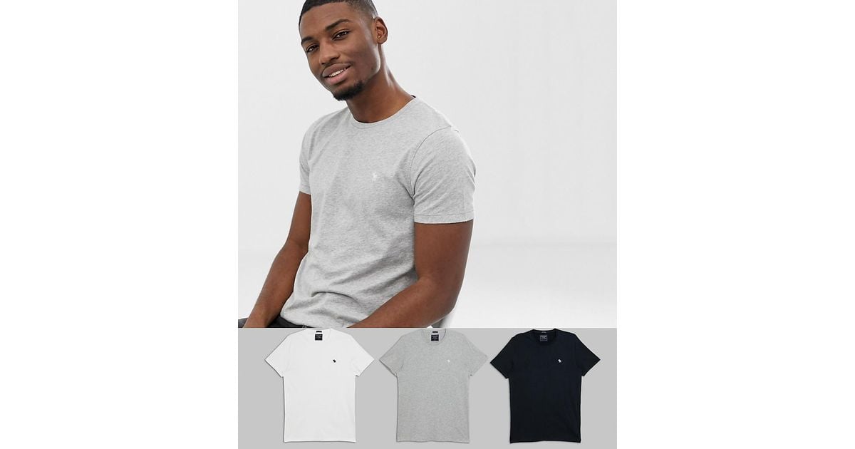 abercrombie & fitch 3 pack t shirt