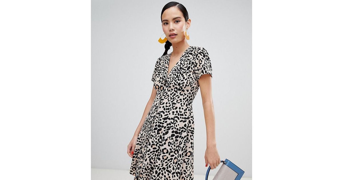 new look leopard tea dress