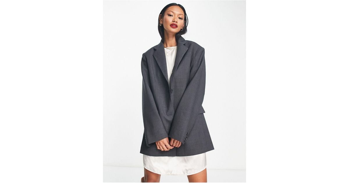 & Other Stories Coord Oversized Blazer in Gray (Blue) Lyst