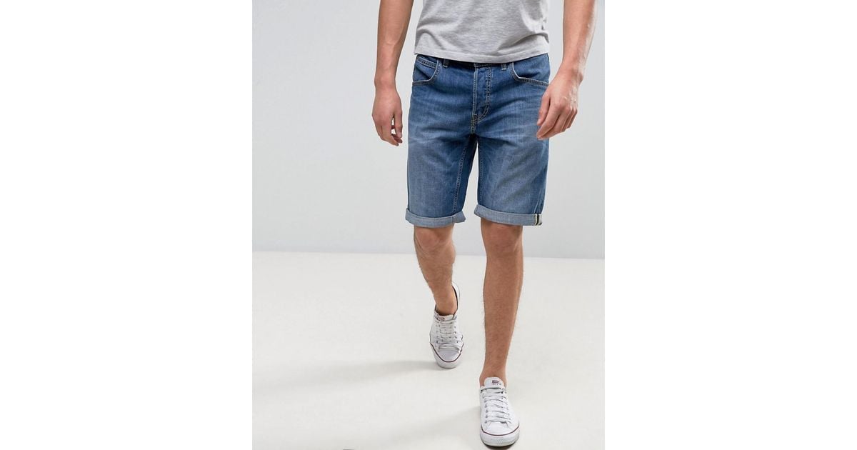 lee 5 pocket denim shorts