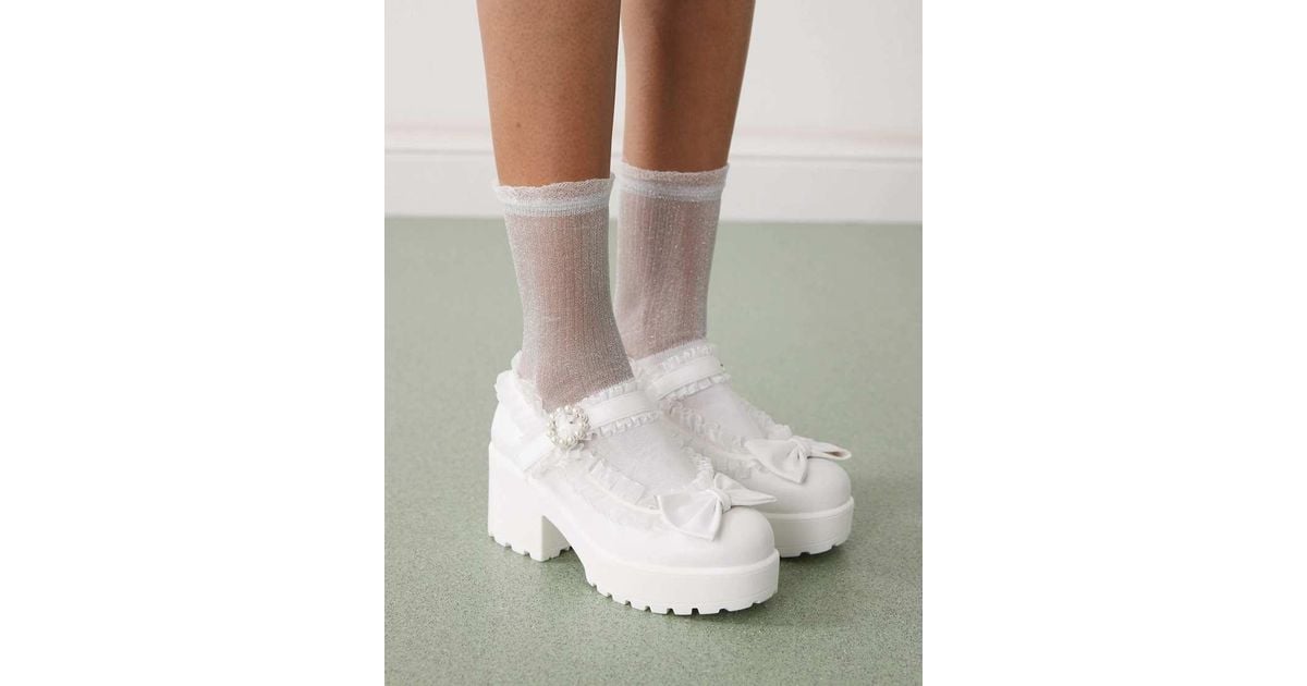 Koi Footwear Koi Tira Ruffle Mary Janes Porcelain Delights Edition