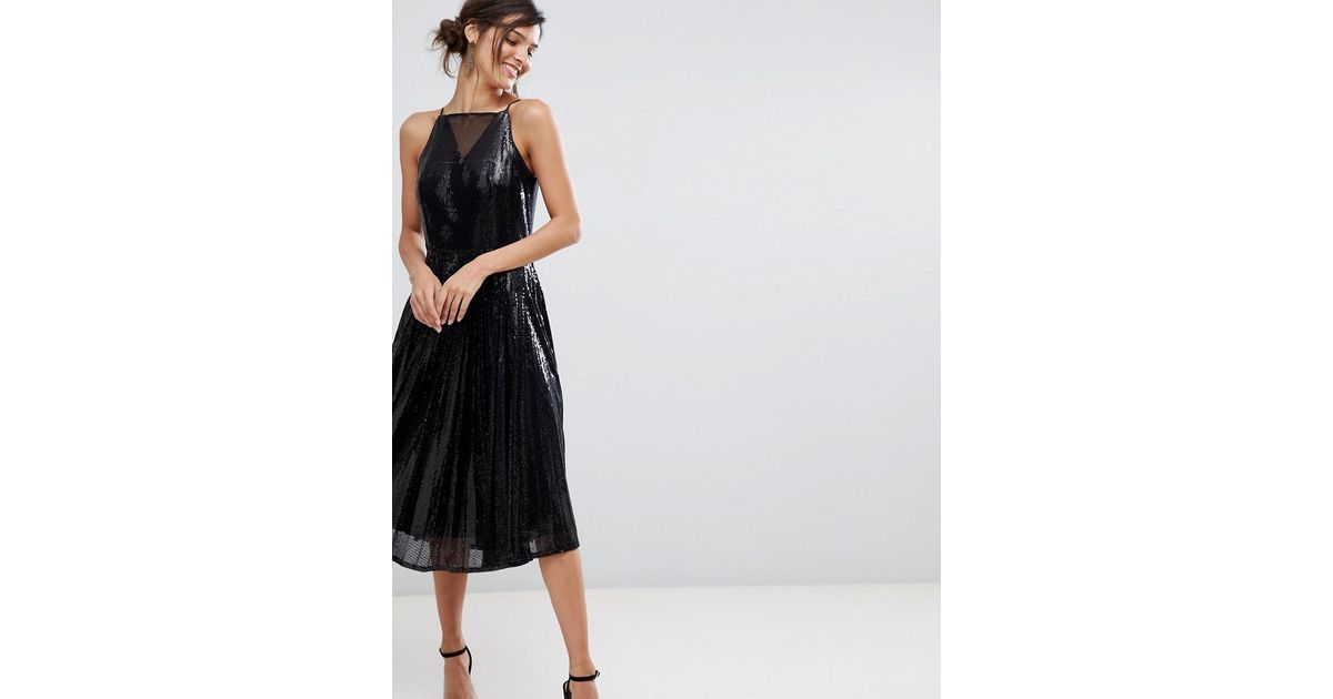 coast black sequin dress