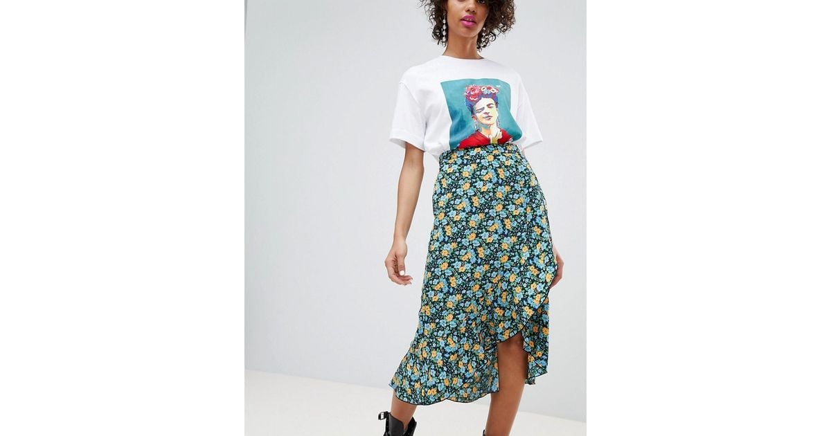 Gonna a store fiori stradivarius