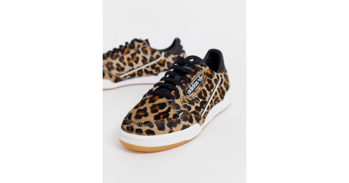 adidas Originals Leder – Continental 80 – Sneaker mit Leopardenmuster in  Schwarz | Lyst AT