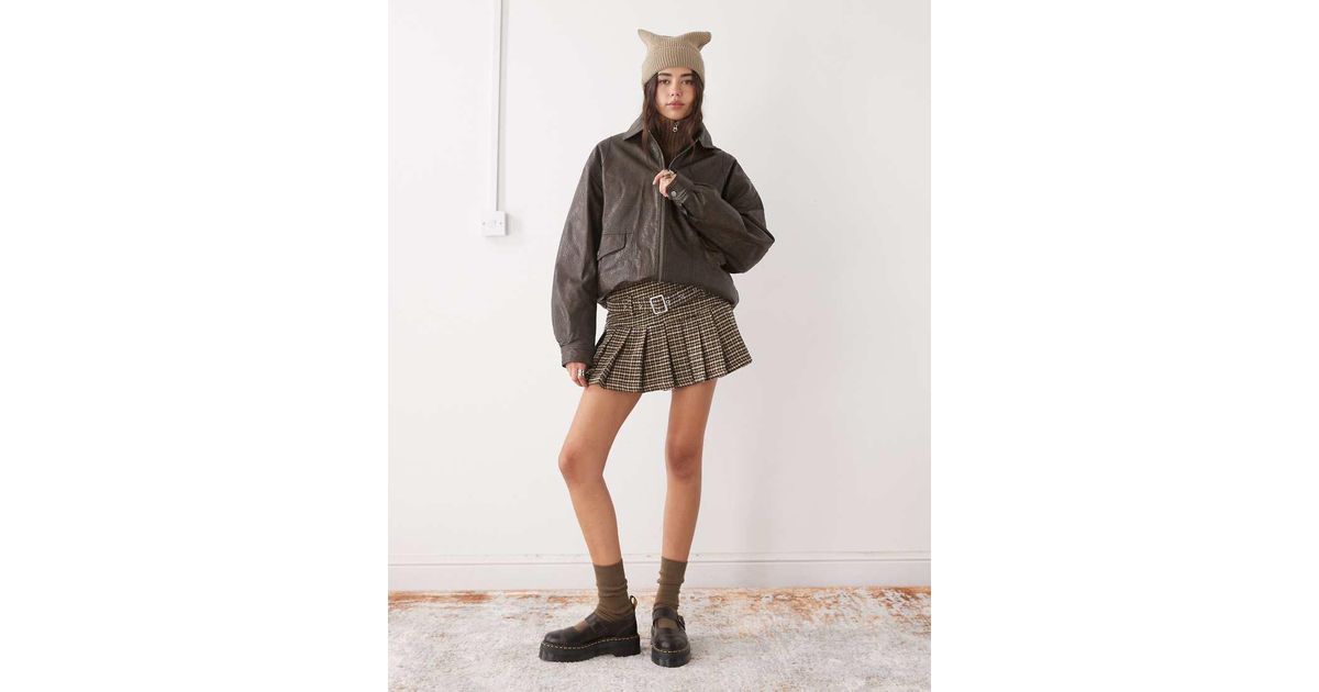 The Ragged Priest Pleated Skirt in Brown Lyst UK