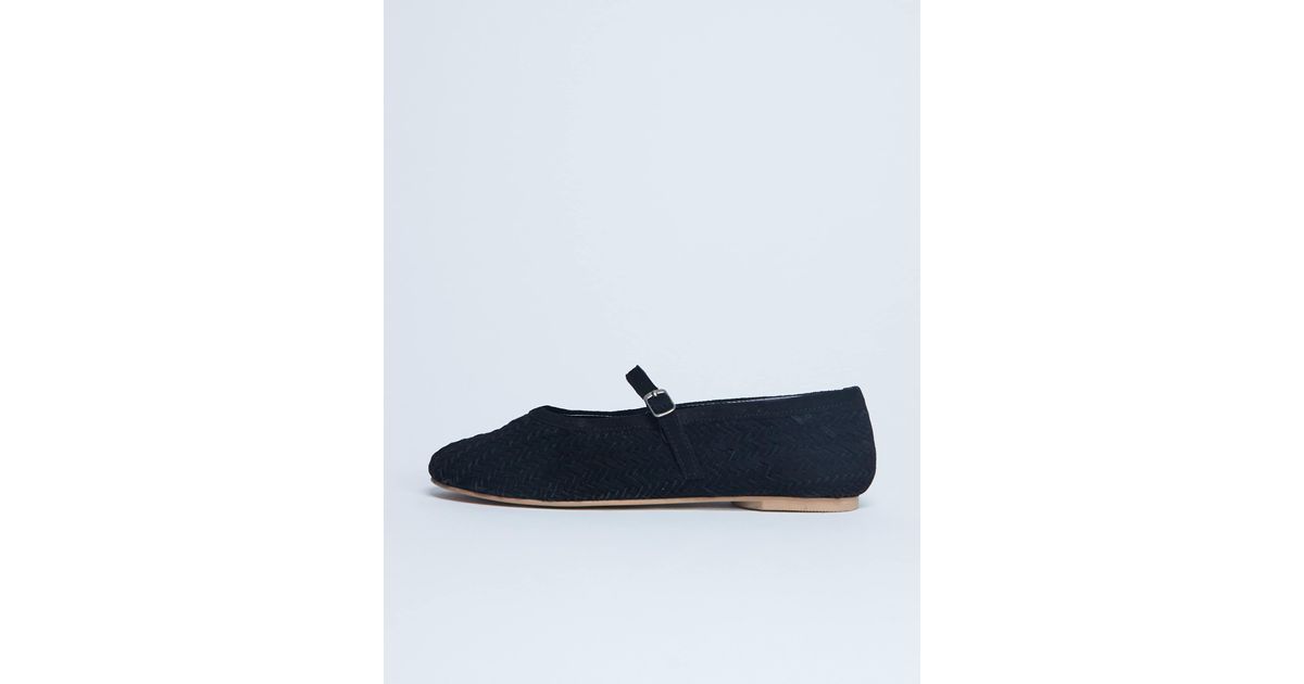 Topshop Katrina - Ballerines En Daim Gris • Taille 9.5 US • Bride Cheville & Fermeture Zip