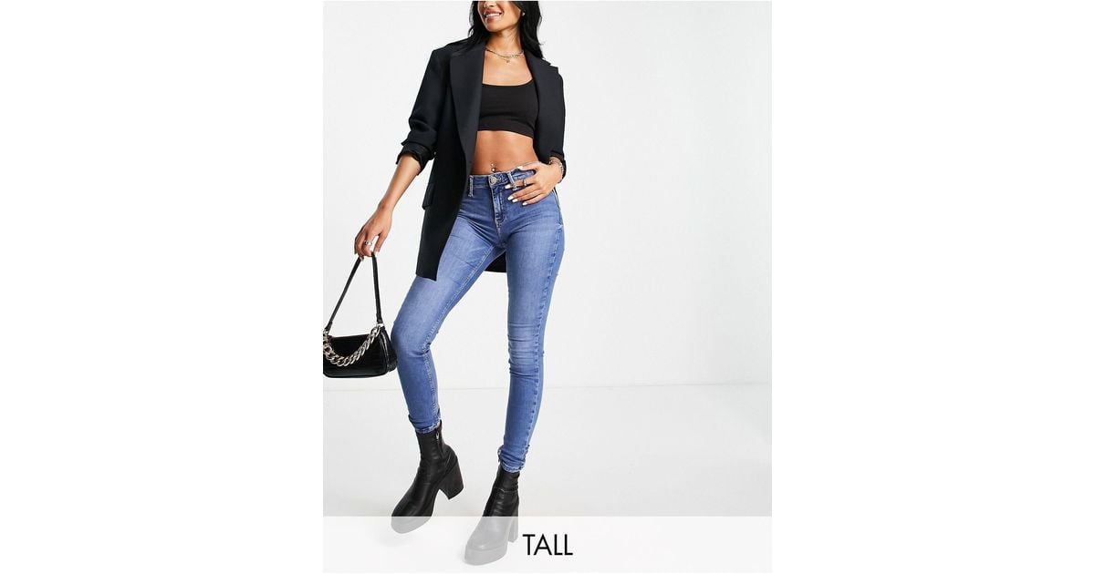 River Island Molly Mid Rise Skinny Sculpt Jeans In Blue Lyst