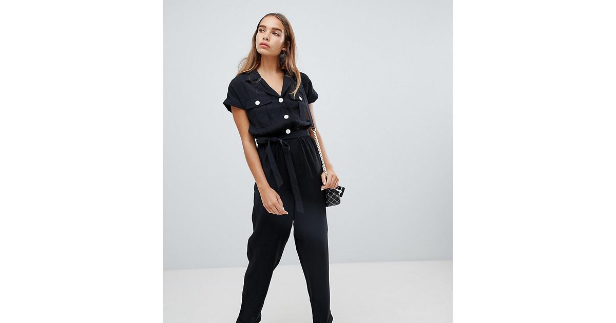new look utility button through jumpsuit