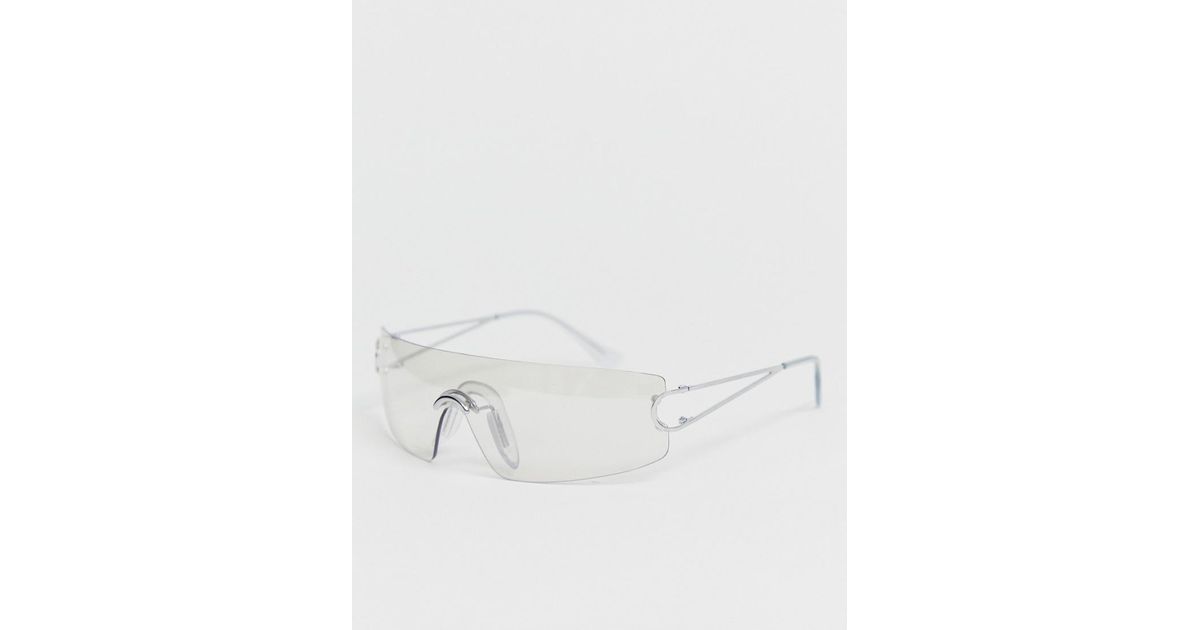 Clear top visor sunglasses