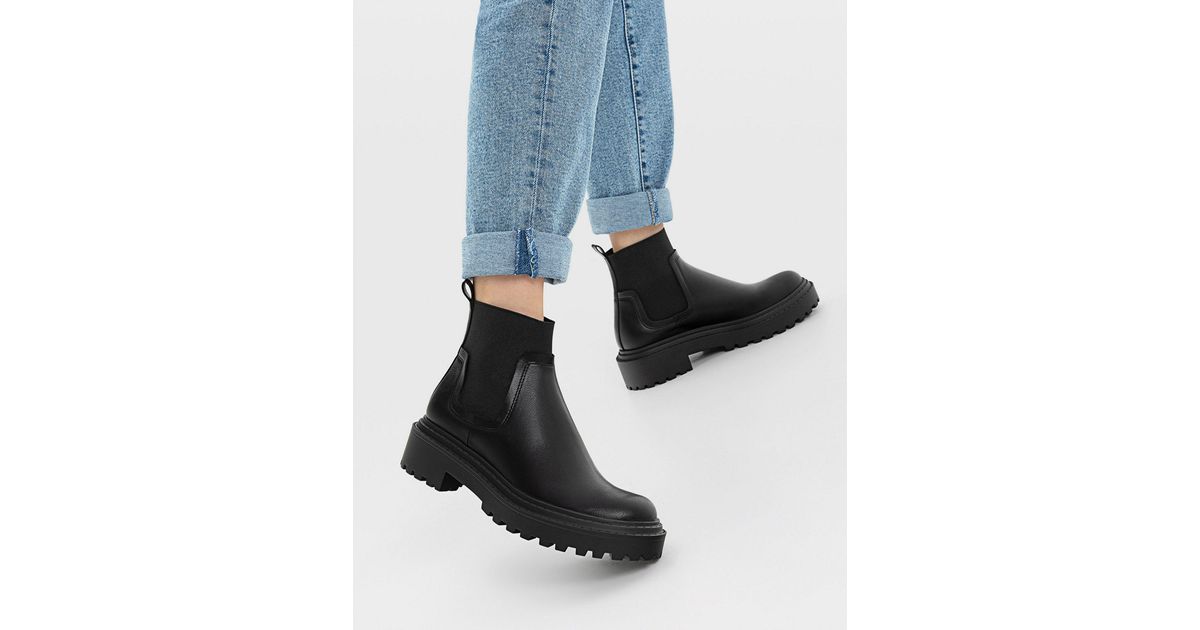flat platform chelsea boots