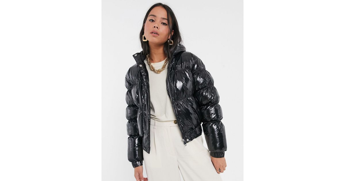 Brave Soul Abiona Vinyl Padded Jacket 