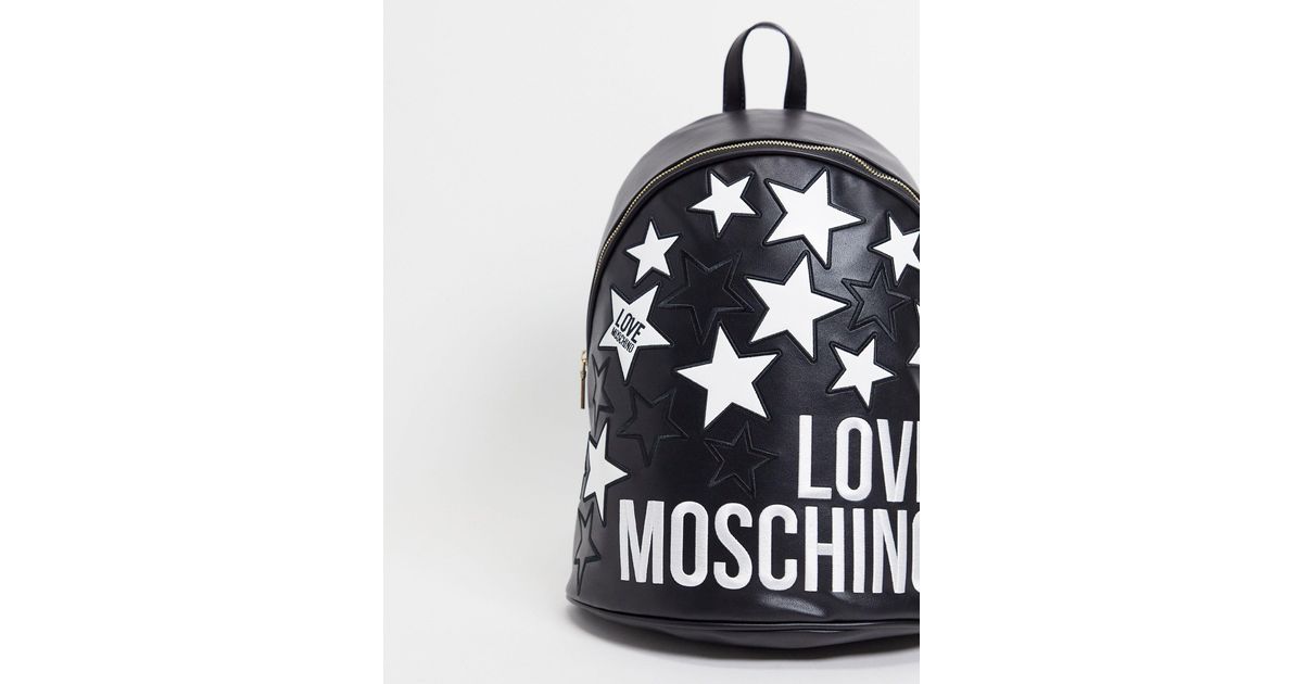 Zaino con logo e stelle di Love Moschino in Nero | Lyst