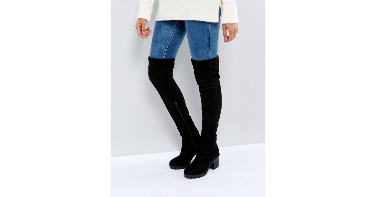 new look over the knee flat boot