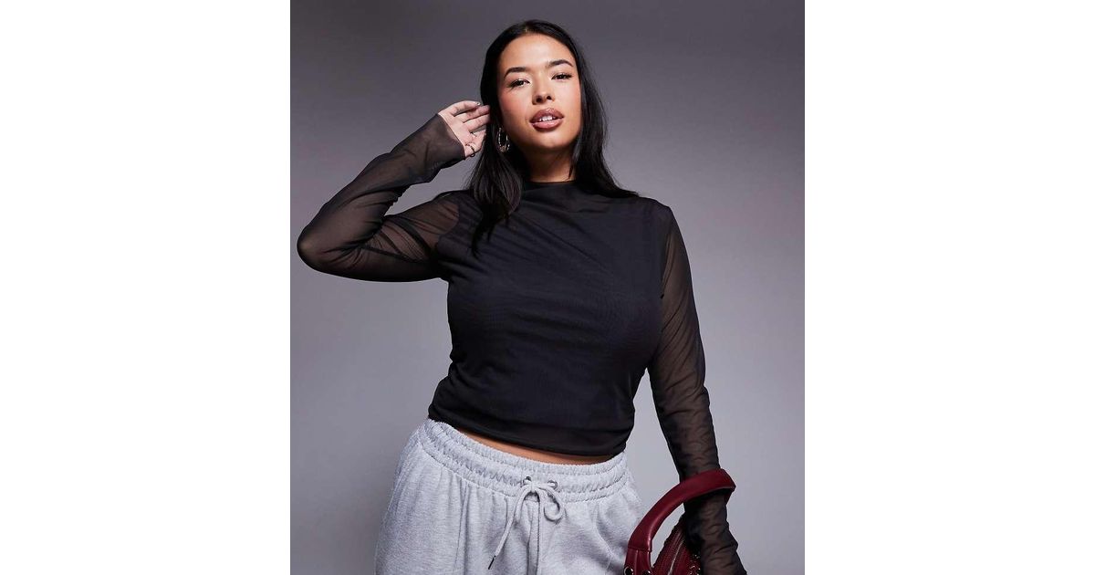 Long Sleeve Asos High Neck Top Asos Design Long Sleeve Embellished