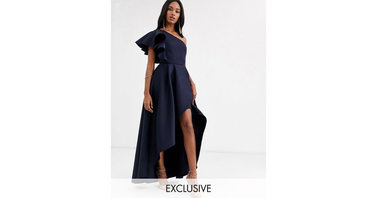 Abito lungo in tulle con volant Donna, Rosa | Milano
