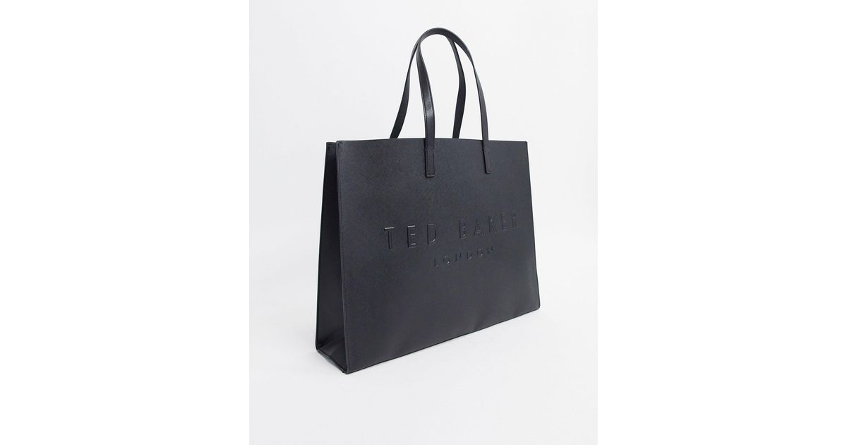 Ted Baker Sukicon Crosshatch East West Large Icon Bag in Black Lyst UK