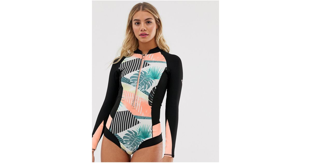 Pop Surf Print Cheeky Long Sleeve Wetsuit | Lyst