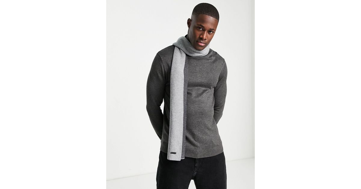 BOSS by HUGO BOSS Ulivo Scarf in Grey for Men Lyst