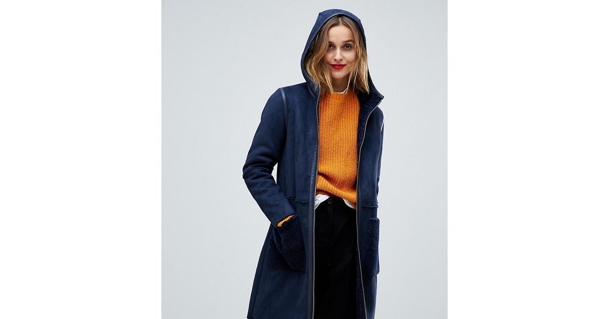 esprit teddy shearling coat