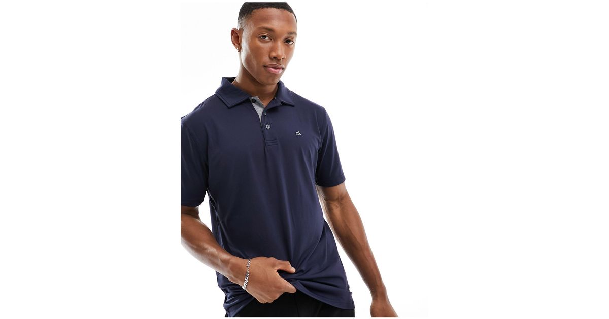 Calvin Klein Newport Polo Shirt in Blue for Men | Lyst Australia