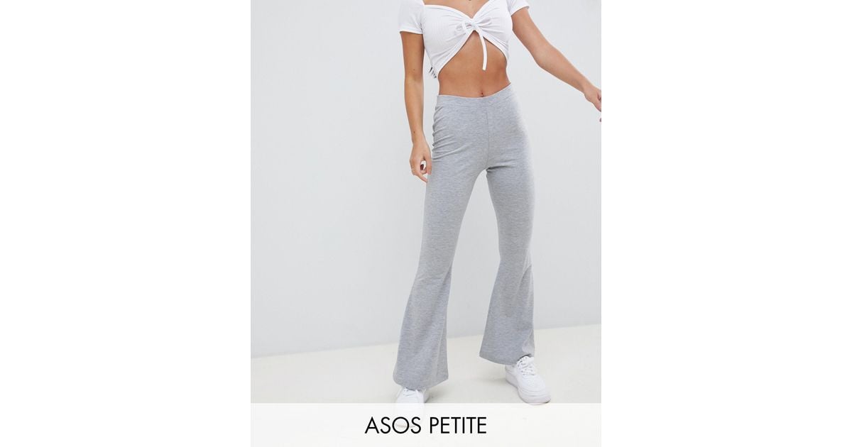 ASOS Asos Design Petite Basic Kick Flare leggings in Grey