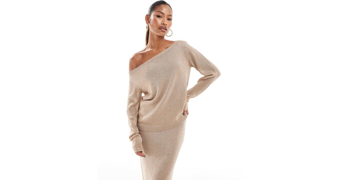 Fine knit off the shoulder jumper hotsell