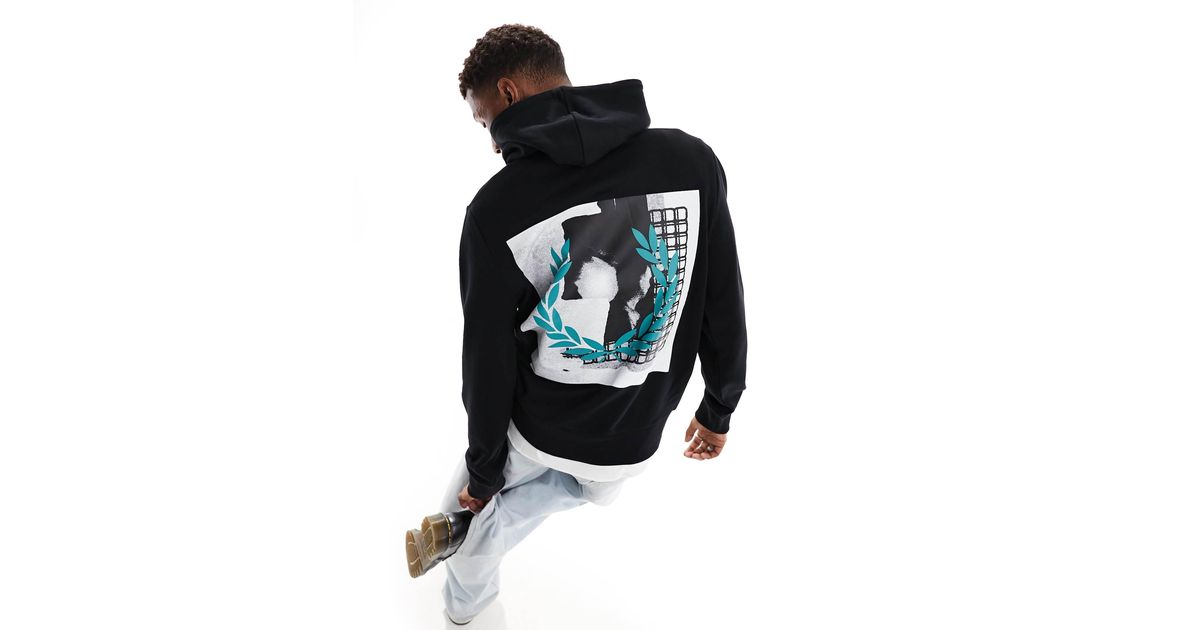 パーカー・フーディ FRED PERRY Sharp Rave Graphic Hooded Sweatshirt 102 AFPM2336 Fred Perry Graphic branding hoodie | ITeSHOP