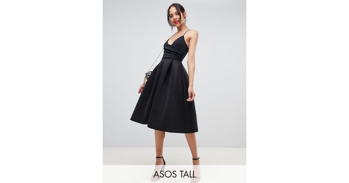 asos design scuba cami prom mini dress