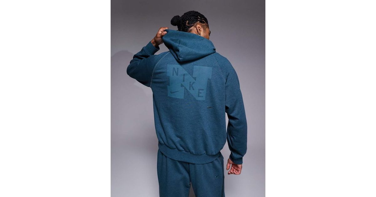 nike sportswear heritage hoodie blue