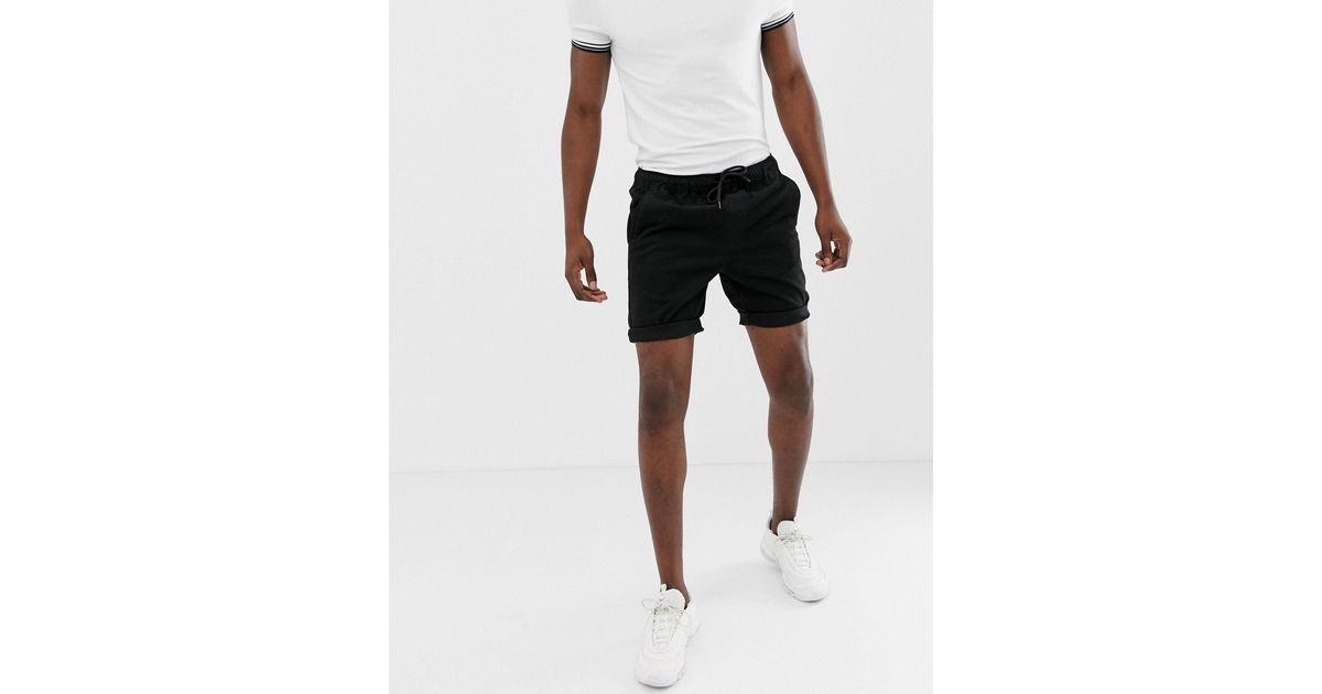 ASOS Cotton Skinny Chino Shorts With 
