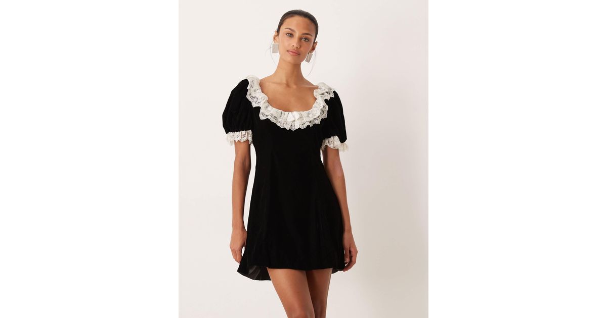 for love and lemons midnight velvet mini dress the sweetest black mini the la vie en bow velvet mini dress