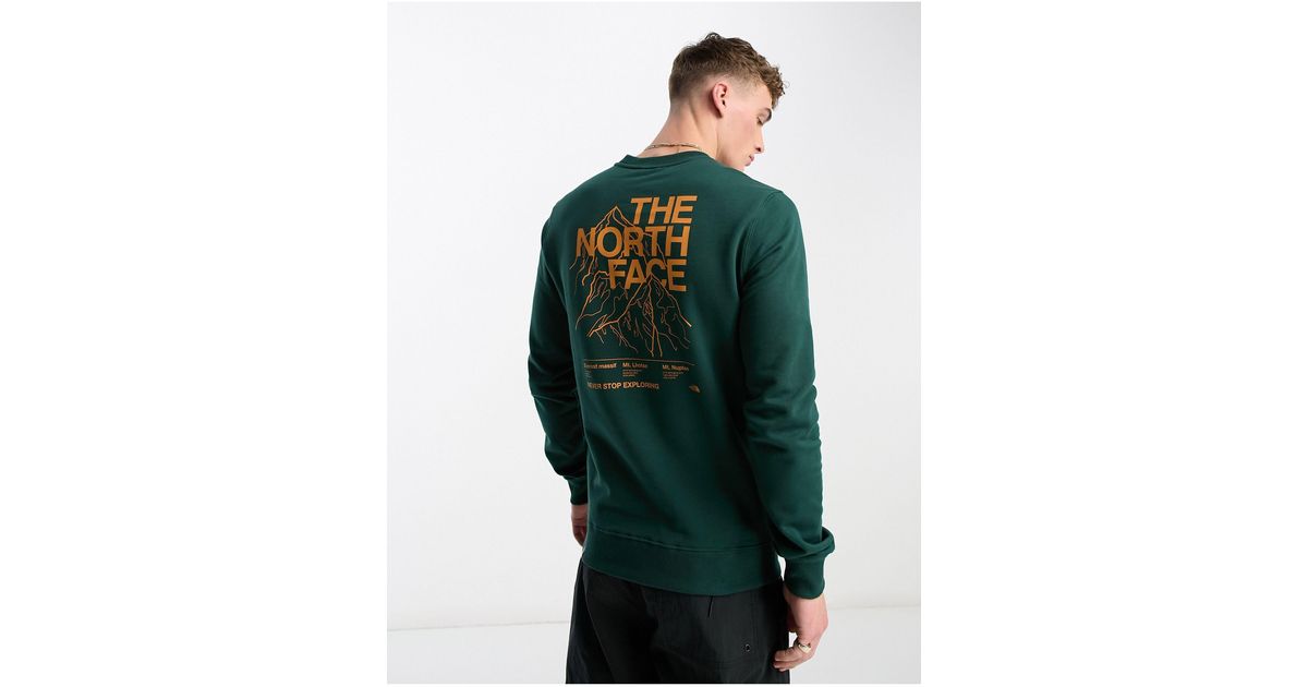 The North Face Mountain Outline Back Print Sweatshirt in