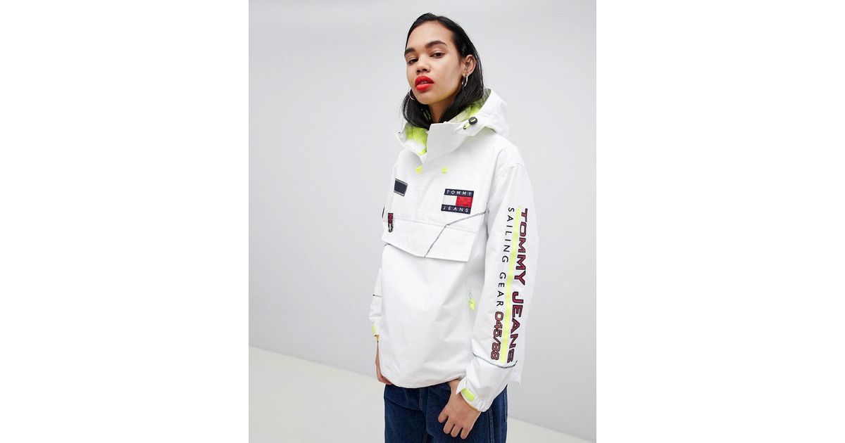 Tommy Hilfiger Tommy Jean 90s Capsule 5.0 Oversized Sailing Jacket in White  | Lyst