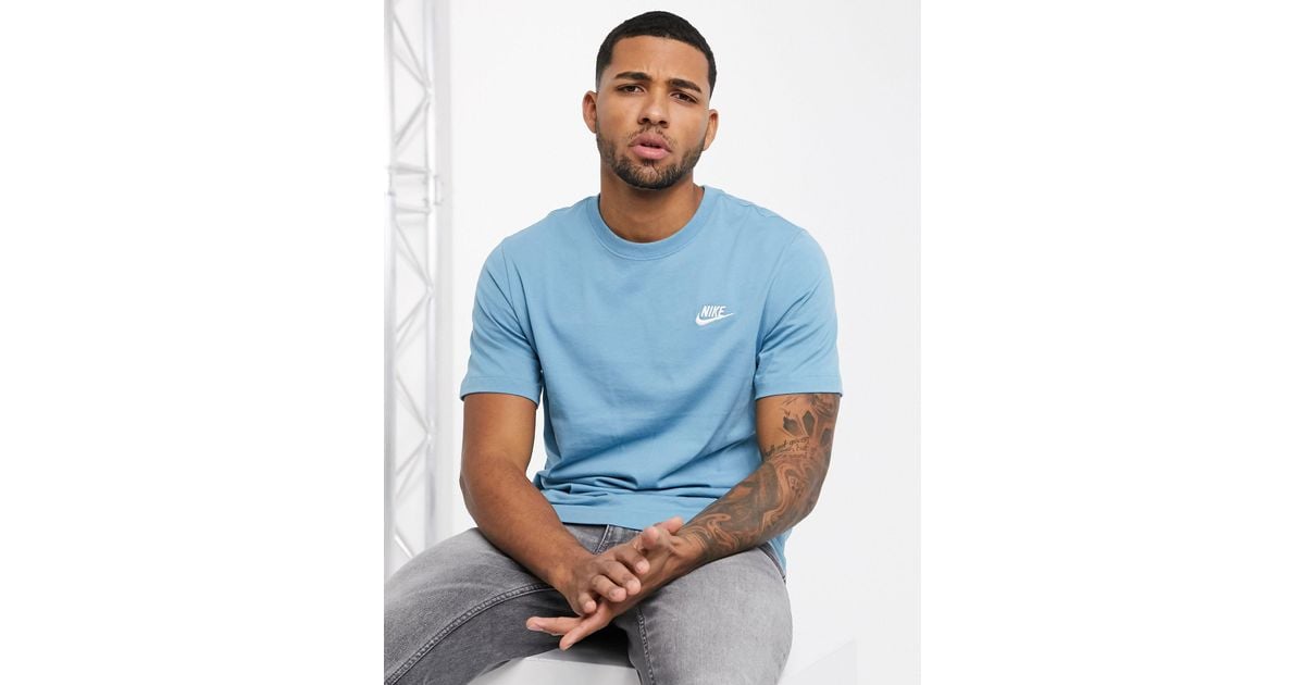 Baby blue hotsell nike shirt mens