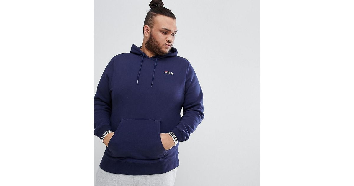 Fila Blue Vintage Hoodie With Small Script In Navy for men Fila Blue Vintage Hoodie With Small Script In Navy for men