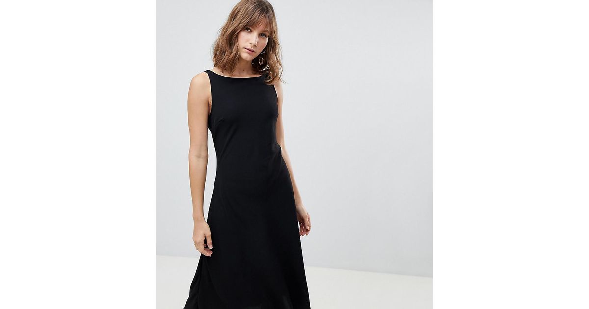 warehouse tie back midi dress