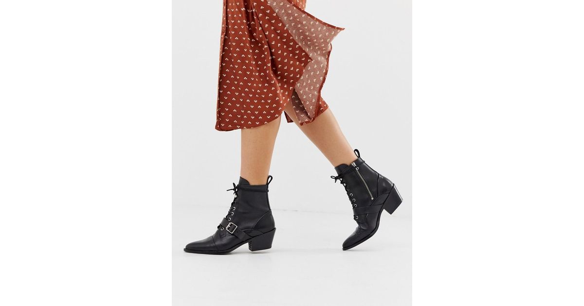 all saints katy lace up boots