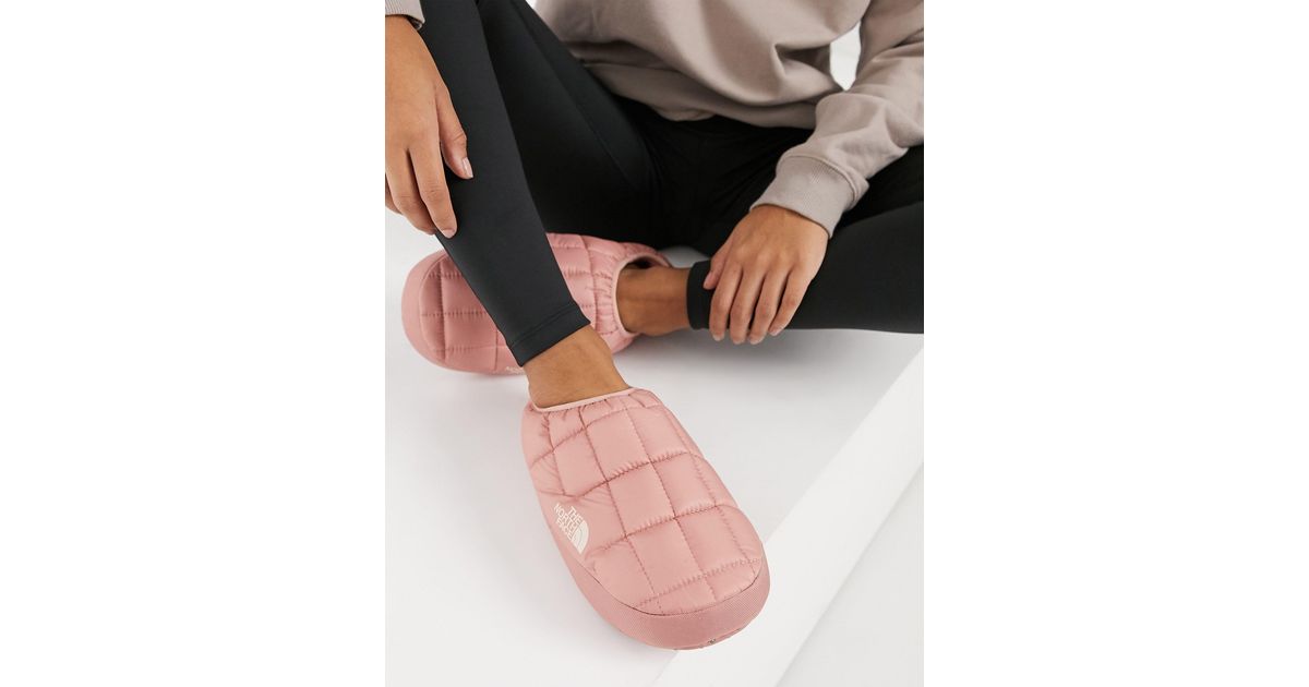 the north face thermoball tent mule in pink