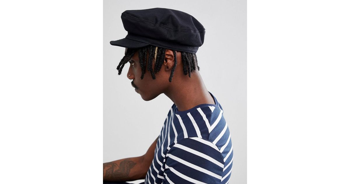 Brixton Fleece Fiddler Cap In Black for 