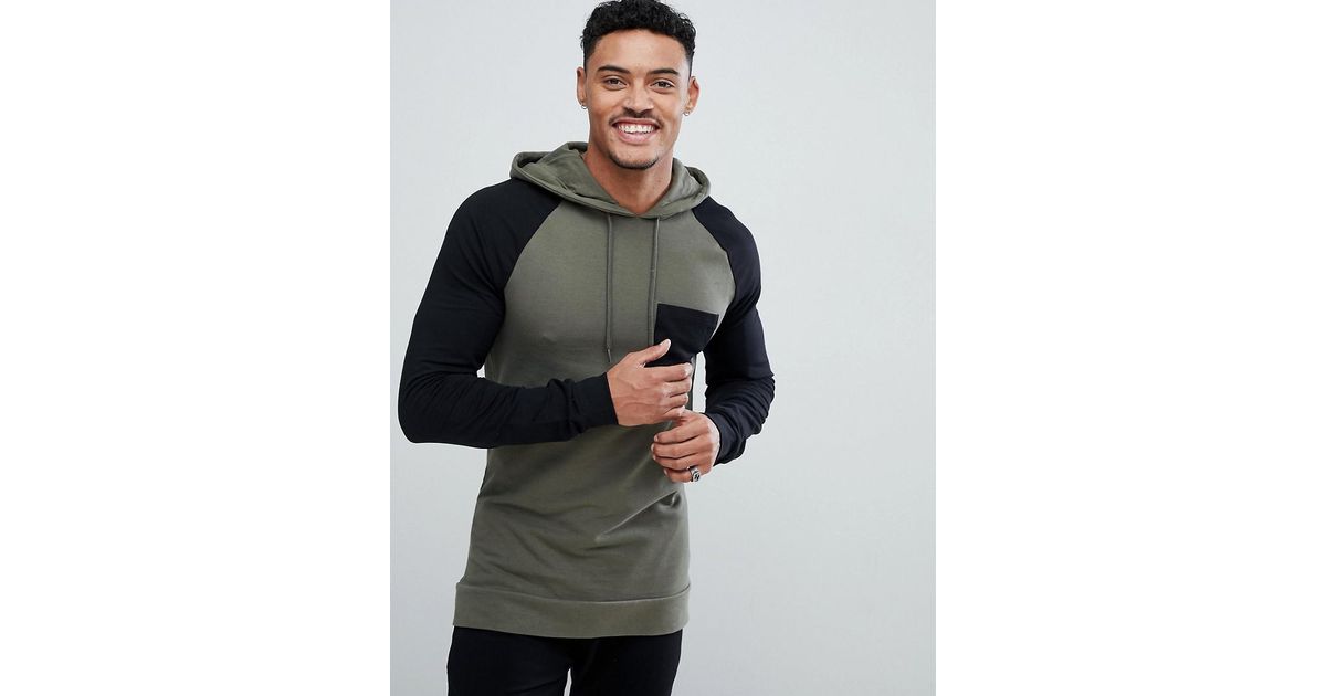 asos muscle fit hoodie
