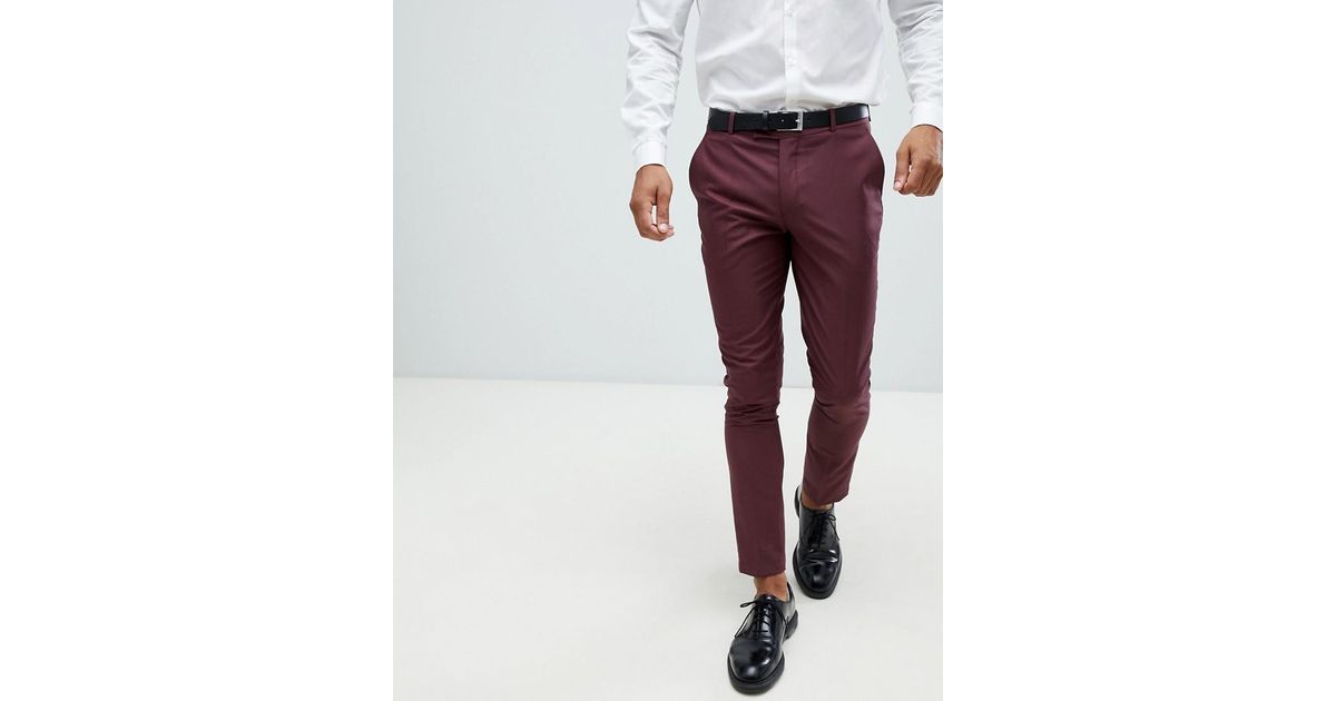 BoohooMAN Slim Fit Suit Pants In 