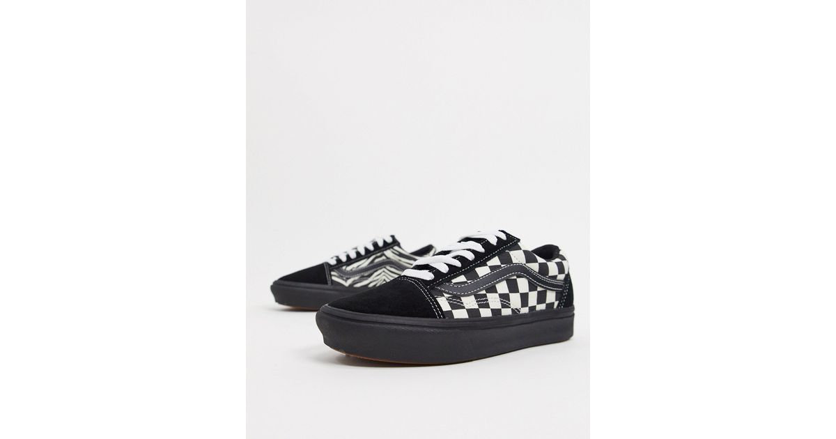 ComfyCush Old Skool - Sneakers nere zebrate con plateauVans in Gomma di  colore Nero | Lyst