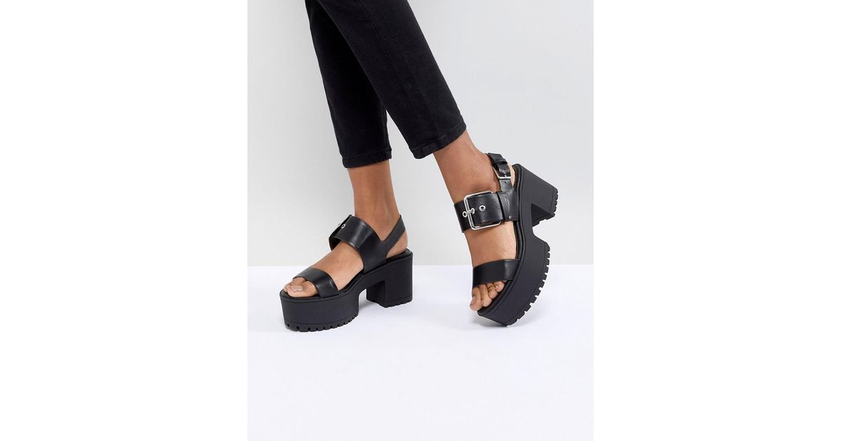 chunky black flatforms