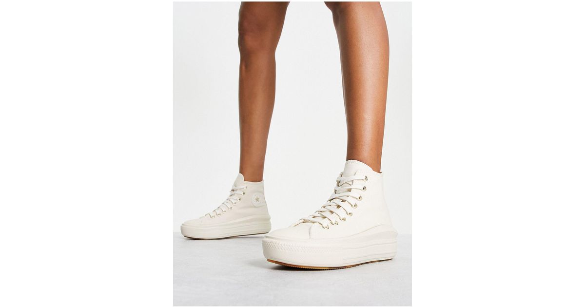 converse plateforme doré