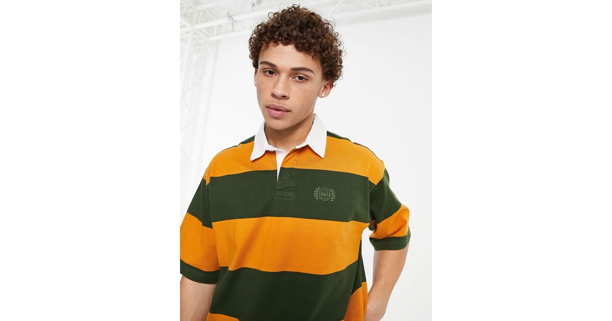 Levi's Rugby Polo Shirt With Small Logo in Yellow for Men Lyst UK