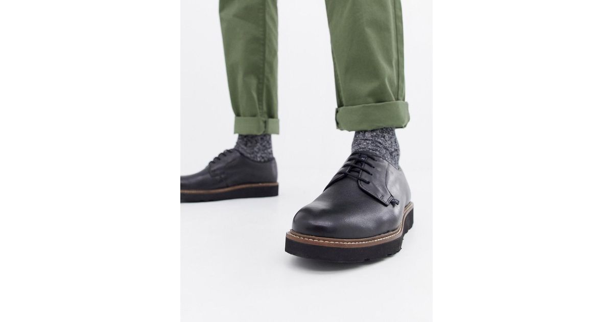 farah jeans chunky lace up shoes