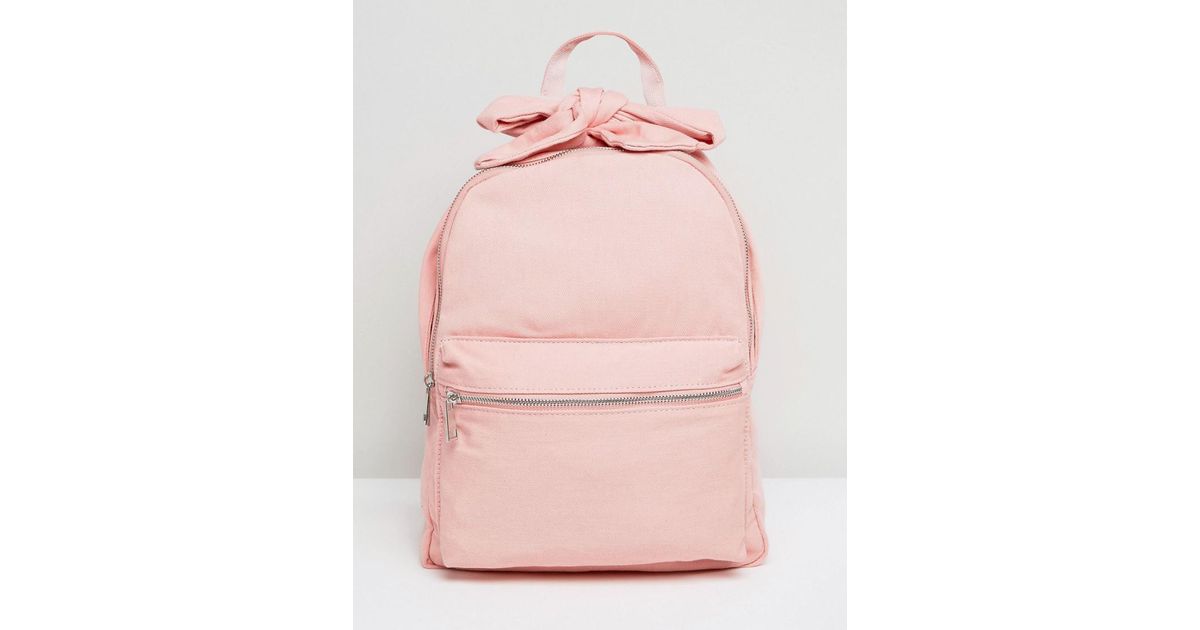 pink bow backpack