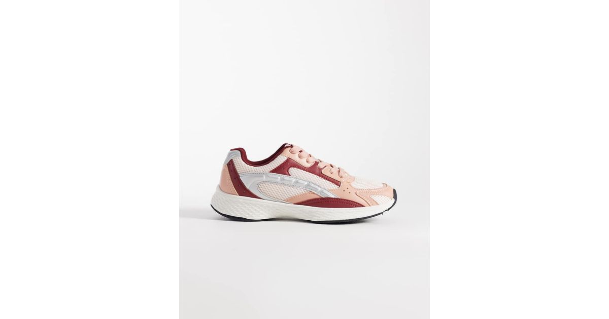 ASOS Doodle Lace Up Sneakers in Pink | Lyst UK