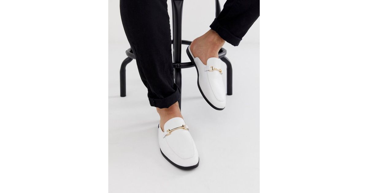 white mule loafers