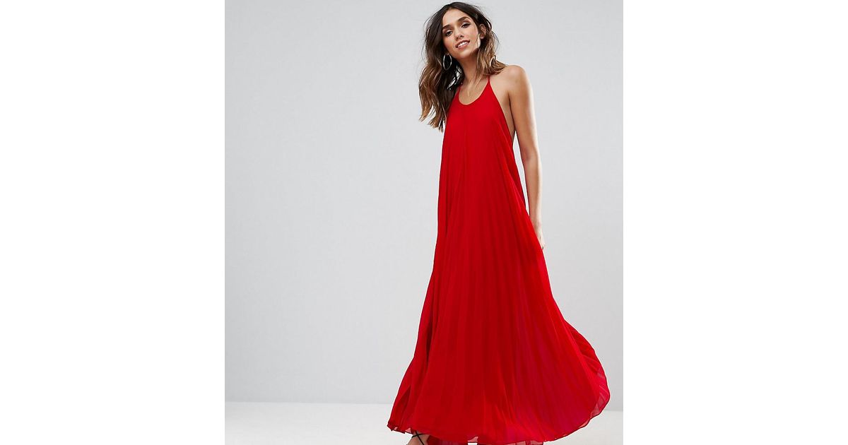 missguided pleated maxi dress